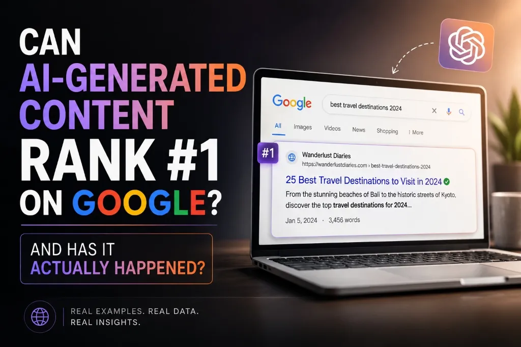 Can AI-Generated Content Actually Rank #1 on Google? Here's What the Data Says